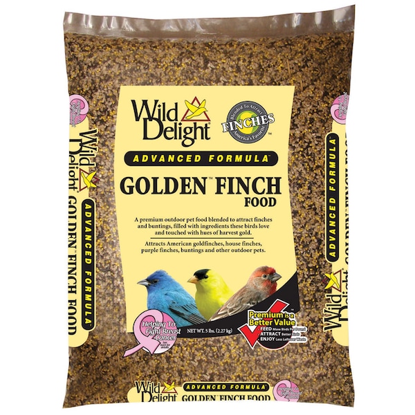 Wild Delight Golden Finch Finches Sunflower Kernels Wild Bird Food 5 lb 373050 - main